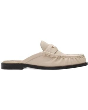 Burberry Cadet Leather Mules - White