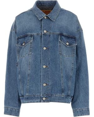 Magliano Long Sleeved Buttoned Denim Jacket - Blue