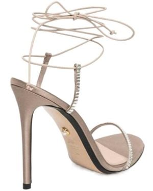 ALEVI Alevi Milano Kiki Crystal-Embellished Sandals - White