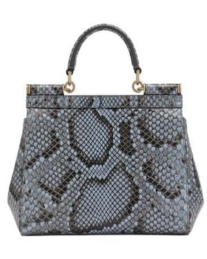 Dolce & Gabbana Medium Sicily Handbag - Grey