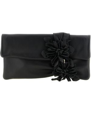 Jimmy Choo Zandra Floral Clutch Bag - Black