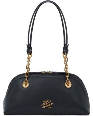 KARL LAGERFELD Small K/Autograph Shoulder Bag - Black
