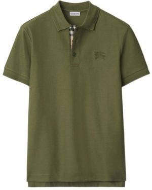 Burberry Embroidered Logo Polo Shirt - Green