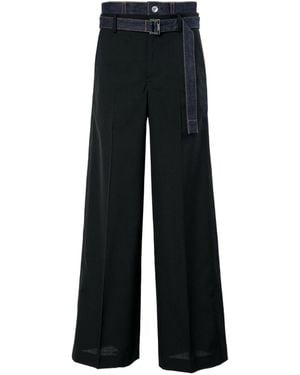 Sacai Casual Pants With Belt Loops - Black