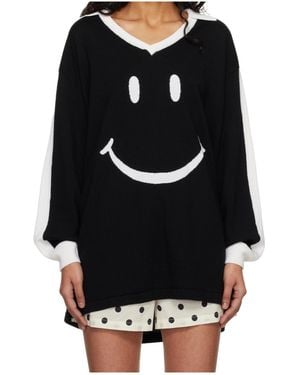 Moschino Smiley Wool Long-Sleeve Jumper - Black