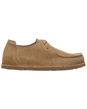 Birkenstock Lace-Up Flat Shoes - Brown