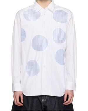 Comme des Garçons Plain Stripe Shirt - White