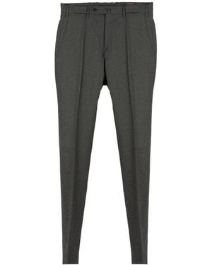 Incotex Pleated Wool-Blend Pants - Gray