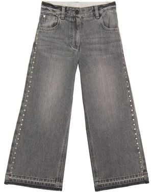 Stella McCartney Stud-Embellished Flared Jeans - Gray