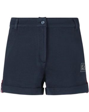 EA7 Logo Logo Shorts - Blue