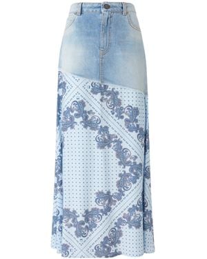 Pinko Denim Midi Skirt - Blue