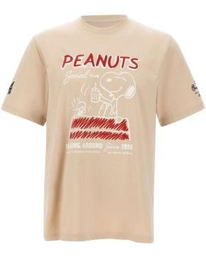 Iceberg Peanuts Designed Regular Fit Jersey T-Shirt - Natural