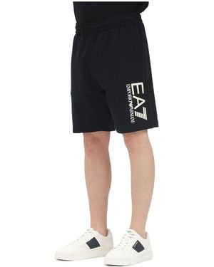 EA7 Elastic Waist Shorts - Black
