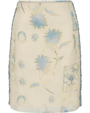 SIR. Cecile Ruffle Midi Skirt - White