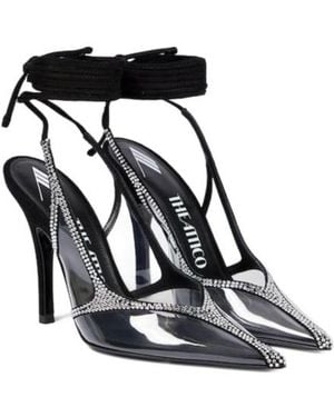 The Attico Venus Crystal-Embellished High-Heeled Sandals - Black