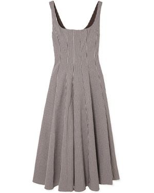 STAUD Plaid Dress - Grey