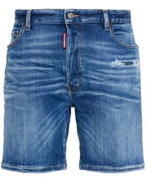 DSquared² Distressed Denim Shorts - Blue