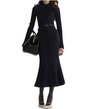 Mugler Military Shirt Dress - Black