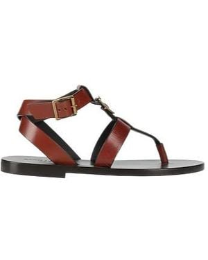Saint Laurent Minimalist Strappy Sandals - Brown