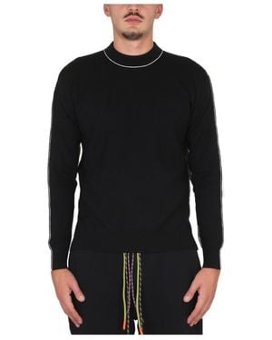 Ambush Colour-Block Knit Crewneck Jumper - Black