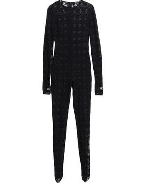 Dolce & Gabbana Solid Color Lace Bodysuit - Black