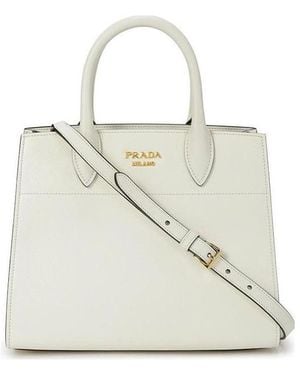 Prada Logo Handbag - White