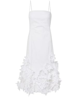 Jonathan Simkhai Bella Floral-Appliqué Cotton Midi Dress - White