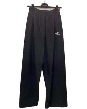 Balenciaga Elastic Waist Casual Pants - Blue
