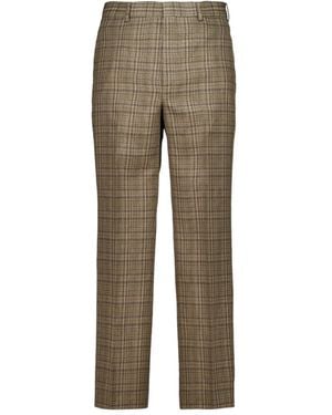 AURALEE Checked Casual Pants - Gray