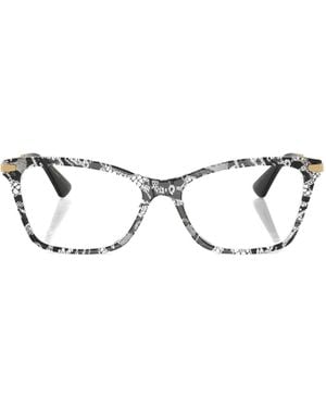 Dolce & Gabbana Eyewear Rectangular Frame Glasses - White