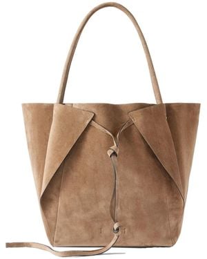 Gabriela Hearst Marija Tasselled Suede Tote - Brown