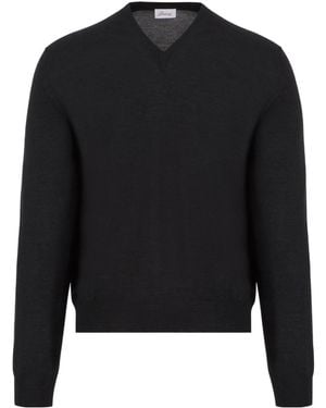 Brioni V-Neck Jumper - Black