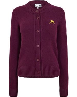 Ganni Simple Knitted Jumper - Purple