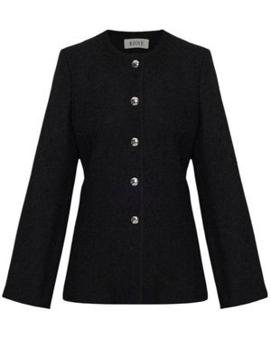 Rohe Textured Buttoned Blazer - Black