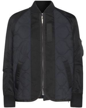 Sacai Quilted Drop Shoulder Jacket - Black