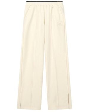 Emporio Armani Logo-Embroidered Track Pants - Natural