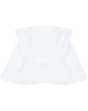 Givenchy Bustier Cape Back Top - White