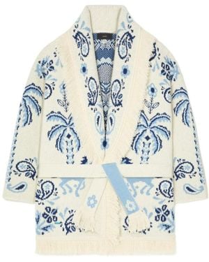 Alanui Island Roots Foulard Cardigan - Blue