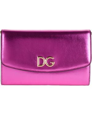Dolce & Gabbana Metallic Small Clutch - Purple