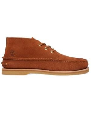 Timberland Round Toe Lace-Up Boots - Brown