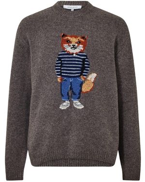 Maison Kitsuné Fox Sweater - Gray