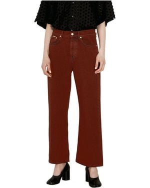 Eytys Avalon Cropped Jeans - Red