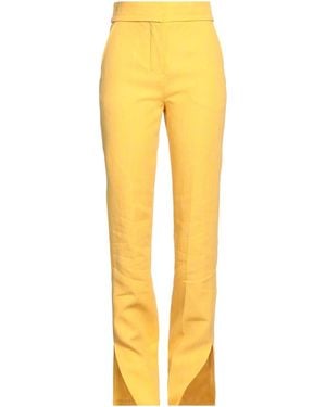 Jacquemus High-Waisted Casual Pants - Yellow