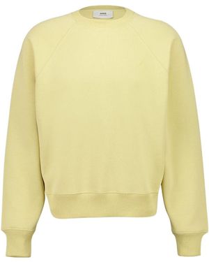 Ami Paris Ami De Coeur Crewneck Sweatshirt - Yellow