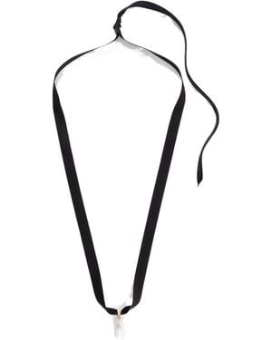 Jennifer Behr Silk-Satin Pearl Choker - Multicolour