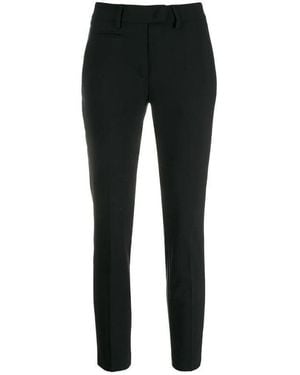 Dondup Logo-Plaque Cropped Slim-Fit Pants - Black
