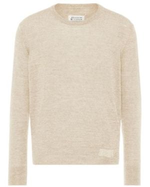 Maison Margiela Wool-Blend Patch Jumper - White