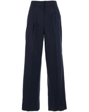 DUNST Pleated Chino Pants - Blue