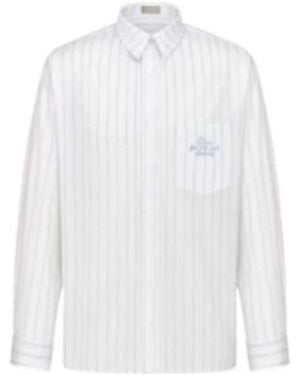 Dior Homme X Hylton Nel Striped Oversized Shirt - White