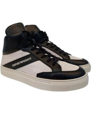 Emporio Armani Lace-Up Casual Trainers - Black